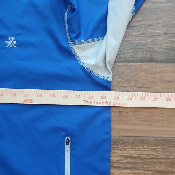 FootJoy Pullover Mens Medium Blue Golf Windbreaker Jacket Outdoors Half Zip - Picture 5 of 9